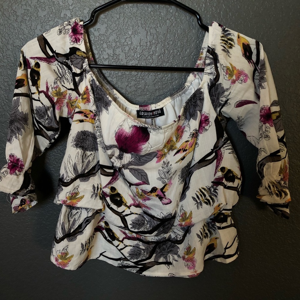 Fashion nova off the shoulder crop top